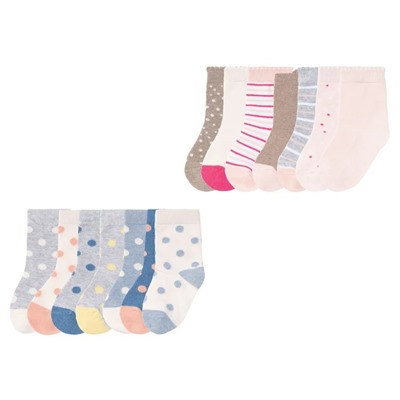 lupilu Kleinkinder Mädchen Socken, 7 Paar, mit Bio-Baumwolle