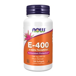 Витамин E NOW E-400 Mixed Tocopherols 100 капсул