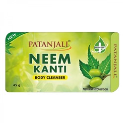PATANJALI Neem Kanti Body Cleanser Мыло травяное натуральное Ним 45г