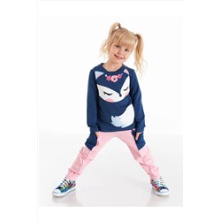 Denokids, Cute Fox Kız Çocuk Rahat T-shirt Pantolon Takım