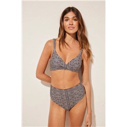 Braga bikini alta cruzada negro