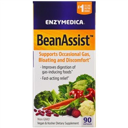 Enzymedica, BeanAssist, 90 капсул