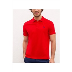 U.S. Polo Assn. Erkek Kırmızı Polo Yaka T-shirt G081gl011.000.954055 G081GL011.000.954055.VR0469