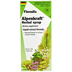 Flora, Floradix, травяной сироп Alpenkraft, в форме жидкого экстракта, 250 мл