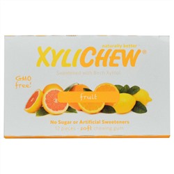 Xylichew Gum, Подслащенная березовым ксилитом, фрукты, 12 шт