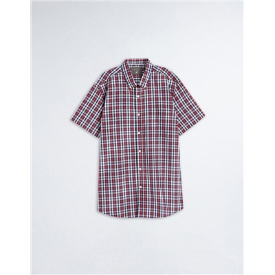Short Sleeve Plaid Shirt, Men, Multicolour