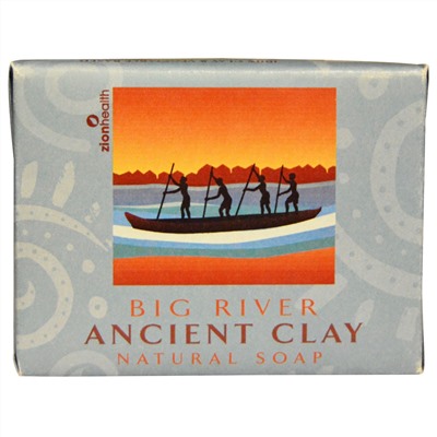 Zion Health, Натуральное мыло из древней глины, Big River, 300 г (10,5 унций)