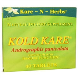 Kare n Herbs, Пищевая добавка «Забота при простуде», 40 таблеток