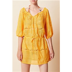 Vestido de playa de encaje Fabulous Amarillo sol