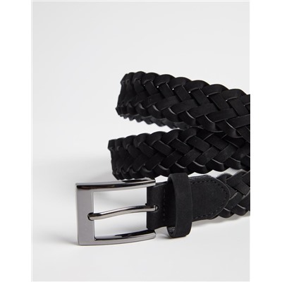 Braided Belt, Men, Black