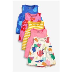 Leuchtende Farben/Formen - Unterhemden aus Baumwolle, 5er-Pack (3 Monate bis 7 Jahre)