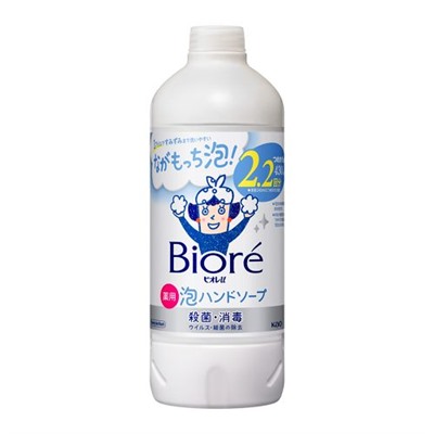 KAO Biore U Антибактериальная пенка для мытья рук с ароматом свежести, сменная упаковка 430 мл