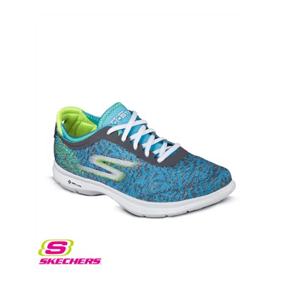 Skechers GO Step Watermark Gray/Blue Athletic Shoe
