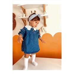CHILD'S PLAY Mavi Yakalı Kot Elbise 000450