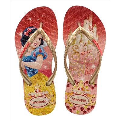 Sand Gray Disney Princess Snow White Slim Flip-Flop - Kids