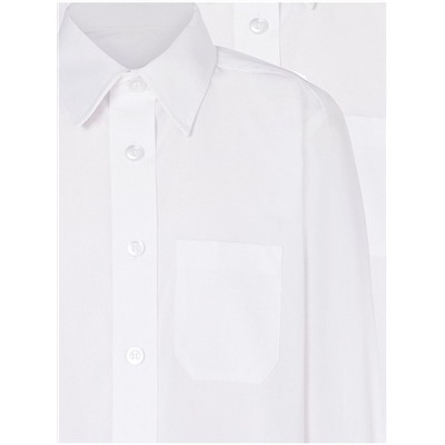 Boys White Long Sleeve School Shirt 2 Pack