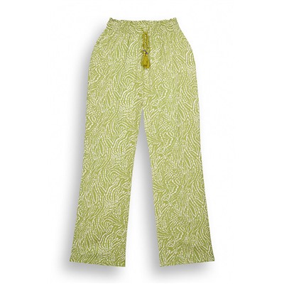 Pantalones verde estampado étnico