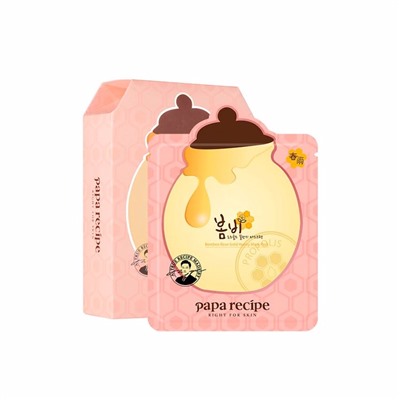 Увлажняющая тканевая маска с экстрактом мёда и розы Papa Recipe Bombee Rose Gold Honey Mask Pack, 25мл