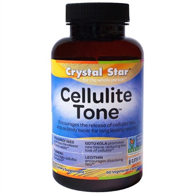 Crystal Star, Cellulite Tone (средство против целлюлита), 60 вегетарианских капсул