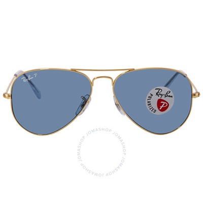 RAY-BAN  Aviator Classic Polarized Blue Unisex Sunglasses