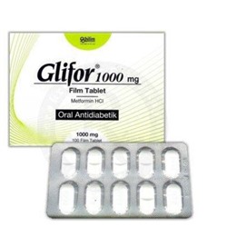 GLİFOR 1000 mg film tablet