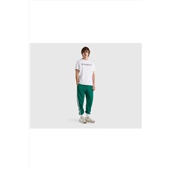 United Colors of Benetton Erkek Beyaz Be Slogan Basklı T-shirt 123P3096U1057-101