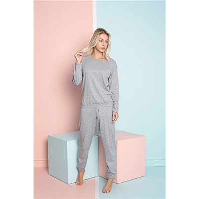 Sude HOMEWEAR Sude Gri Kadın Pijama Takımı K-915-1