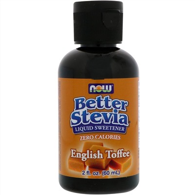 Now Foods, Жидкий подсластитель Better Stevia со вкусом английского ириса, 2 жидкие унции (60 мл)