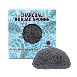Charcoal Konjac Sponge, Спонж конняку с древесным углем