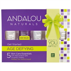 Andalou Naturals, Get Started Age Defying, Skin Care Essentials, 5 Piece Kit