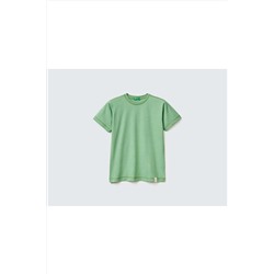 United Colors of BenettonErkek Çocuk Fıstık Yeşili Organik Koton T-shirt