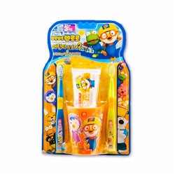 PORORO Детский набор (зубная паста + 2 щетки + стаканчик) с 3 лет PORORO TOOTHBRUSH FOR KIDS