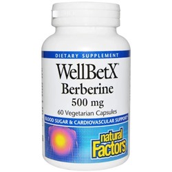 Капсулы Natural Factors WellBetX Berberine, 500 мг, 60 шт.