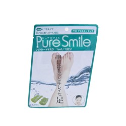 Маска-носочки для стоп PURE SMILE глубоко увлажняющие с ранозаживляющей и смягчающей сывороткой с алоэ 18 гр.