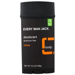 Every Man Jack, Дезодорант, Цитрус, 3,0 унции (88 г)