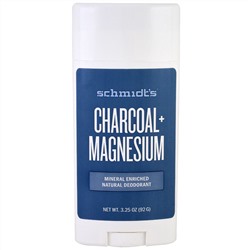 Schmidt's Natural Deodorant, Активированный уголь + магний, 3,25 унций (92 г)