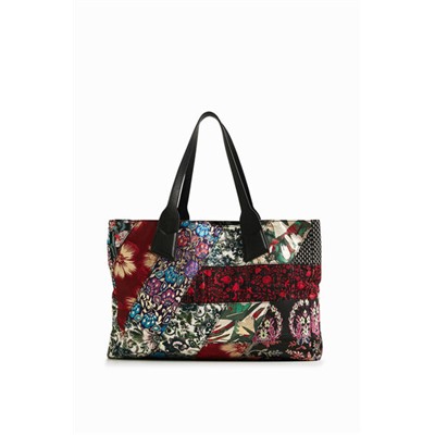 Bolso shopping bag jacquard floral