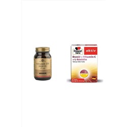 Solgar Vitamin D3 1000 Iu 100 Kapsül+doppelherz Aktiv Demir Vitamin C + L-histidin 30 Tablet SOLGARD3DEMIR