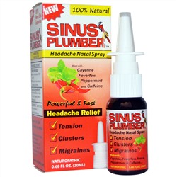 Greensations, Sinus Plumber, головная боль, назальный спрей, 0,68 жидких унций