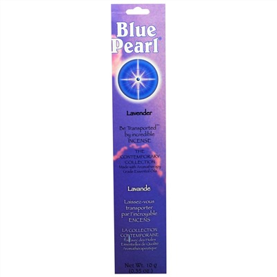 Blue Pearl, Благовоние с ароматом лаванды, 0,35 унций (10 г)