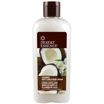 Desert Essence, Крем для вьющихся волос с кокосом, 6,4 жидких унций (190 мл)
