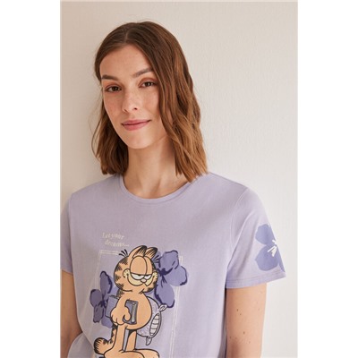 Pijama 100% algodón lila Garfield
