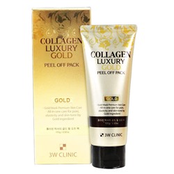 [3W CLINIC] Маска-пленка для лица КОЛЛАГЕН/ЗОЛОТО Collagen&Luxury Gold, 100 гр.