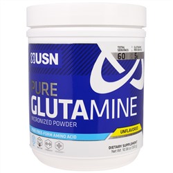 USN, Чистый микронизированный порошок глютамина, без вкуса, 300 г