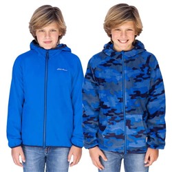 Eddie Bauer Youth Reversible Jacket, Blue/Blue Camo