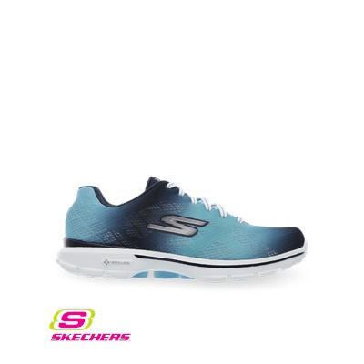 Skechers GOwalk3 Women's Pulse Lace Up Shoe Navy/Aqua