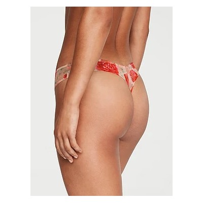Floral Embroidery Thong Panty