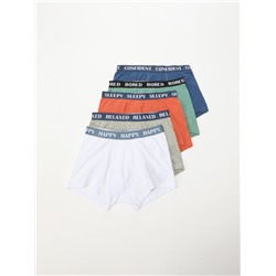 PACK OF 5 PLAIN BOXERS
