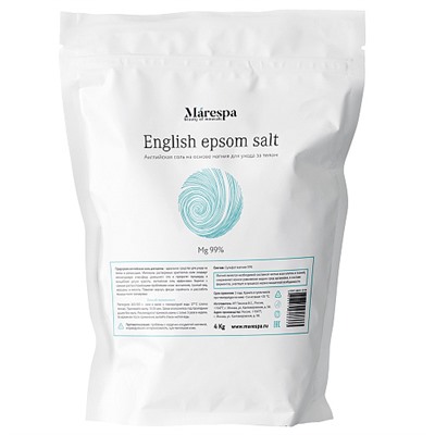 Соль для ванны "English epsom salt" на основе магния