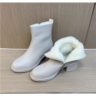 Женские теплые кремовые ботинки ☄️Новинка 2023 года☄️ Экспорт в Россию